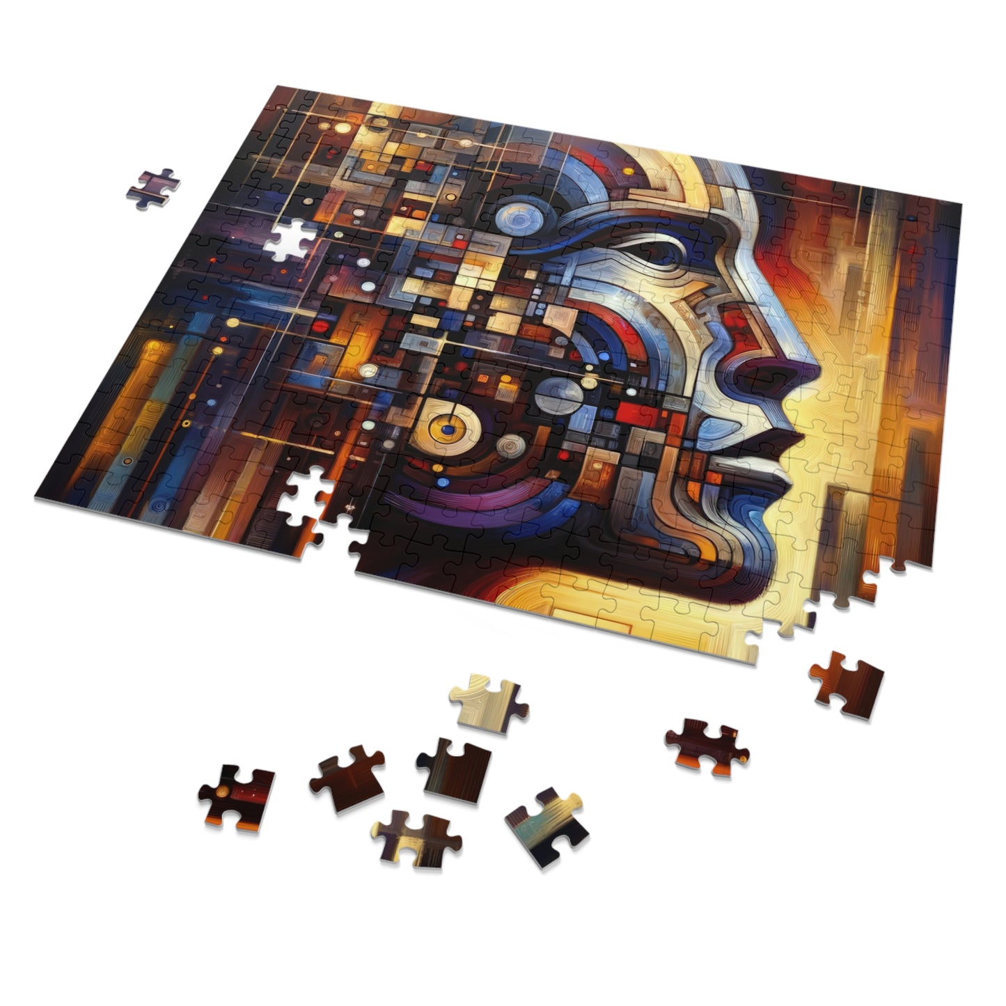 Reflective Tachism Shield Jigsaw Puzzle (30, 110, 252, 500,1000-Piece)