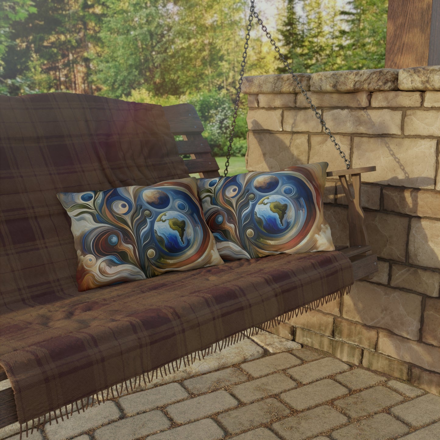 Esoteric Nurturing Gaia Outdoor Pillows