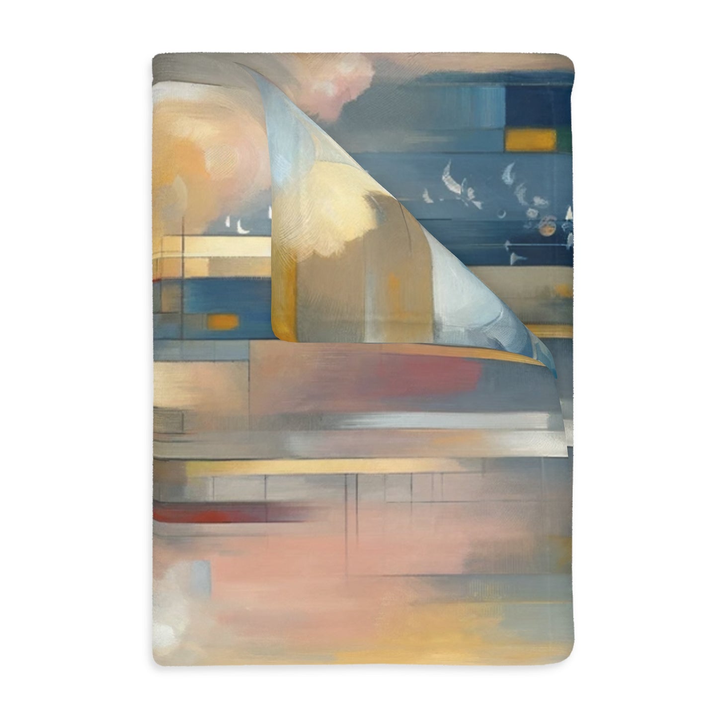 Abstract Buzzing Stillness Velveteen Microfiber Blanket (Two-sided print)