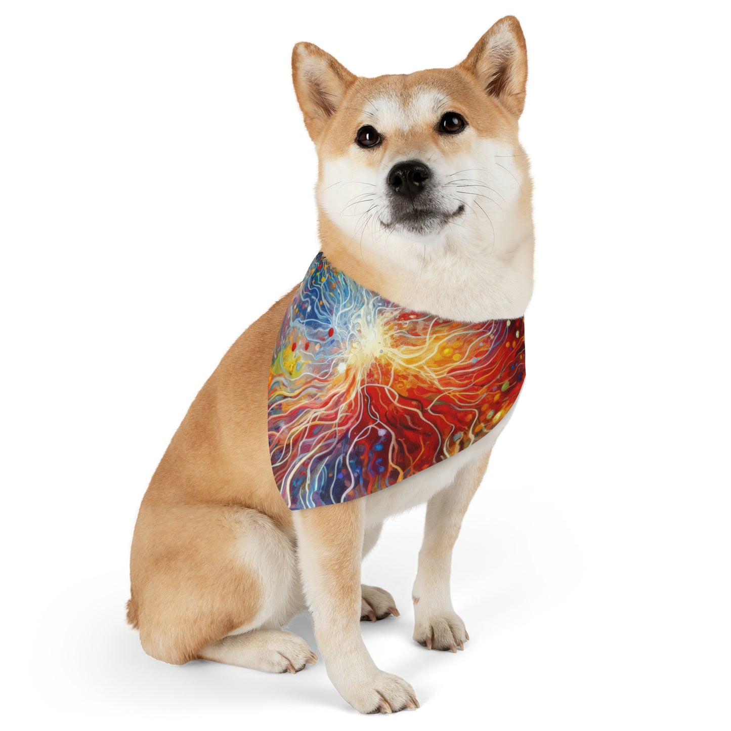 Emotive Yarn Explosion Pet Bandana Collar