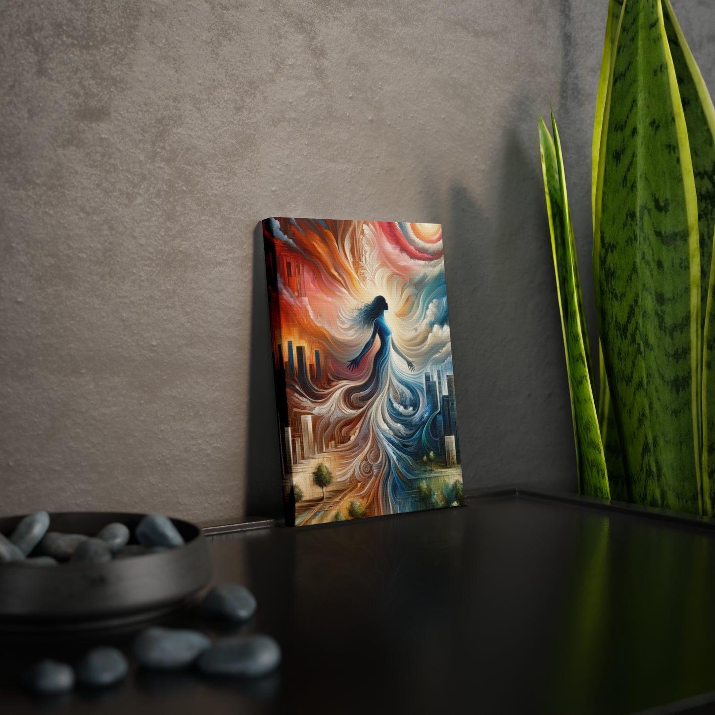 Transformative Tachism Emergence Canvas Photo Tile