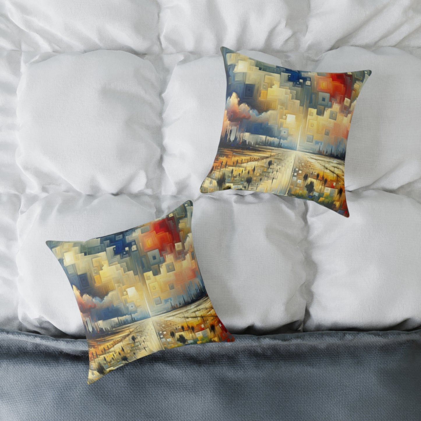 Earnest Gathering Rainwater Spun Polyester Pillow