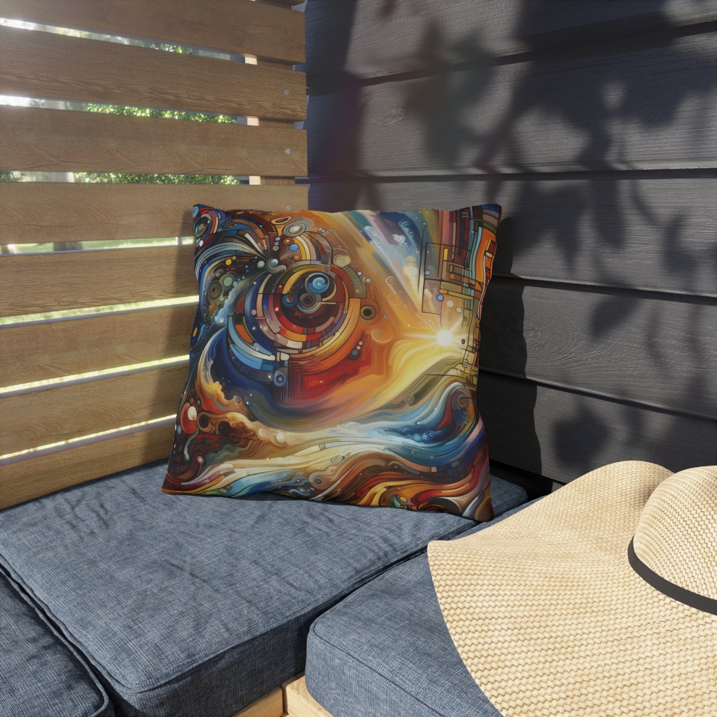 Ritualistic Growth Symphony Outdoor Pillows