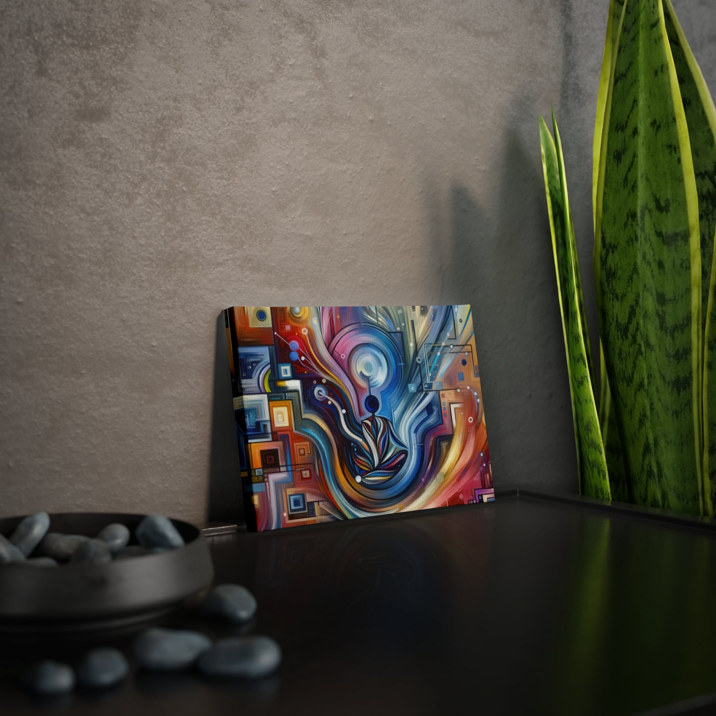 Digital Mindfulness Abstract Canvas Photo Tile