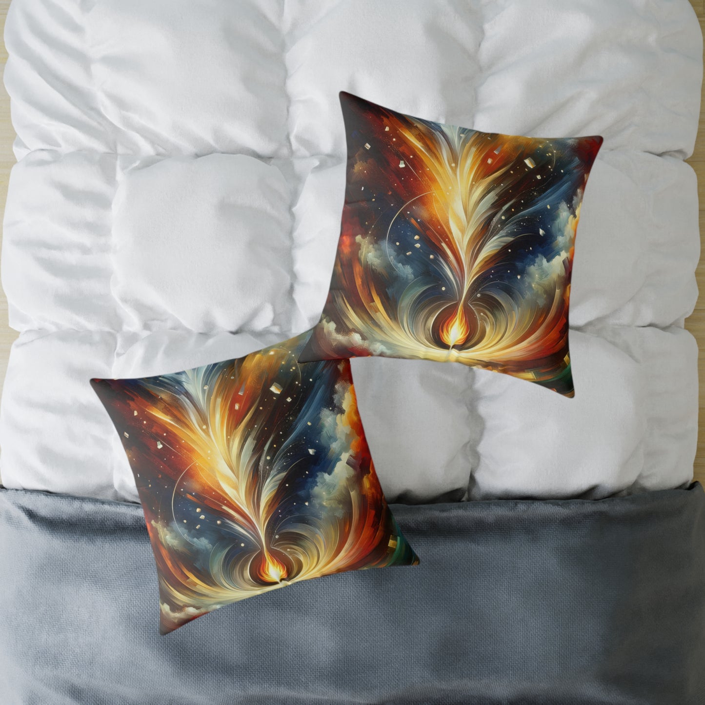 Igniting Transformational Currents Spun Polyester Pillow