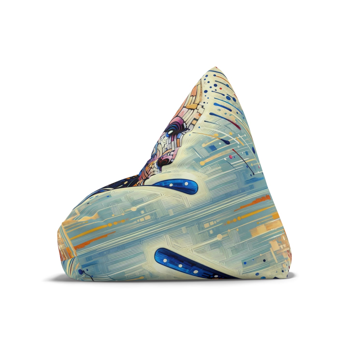 Digital Carving Abstract Bean Bag Chair Cover