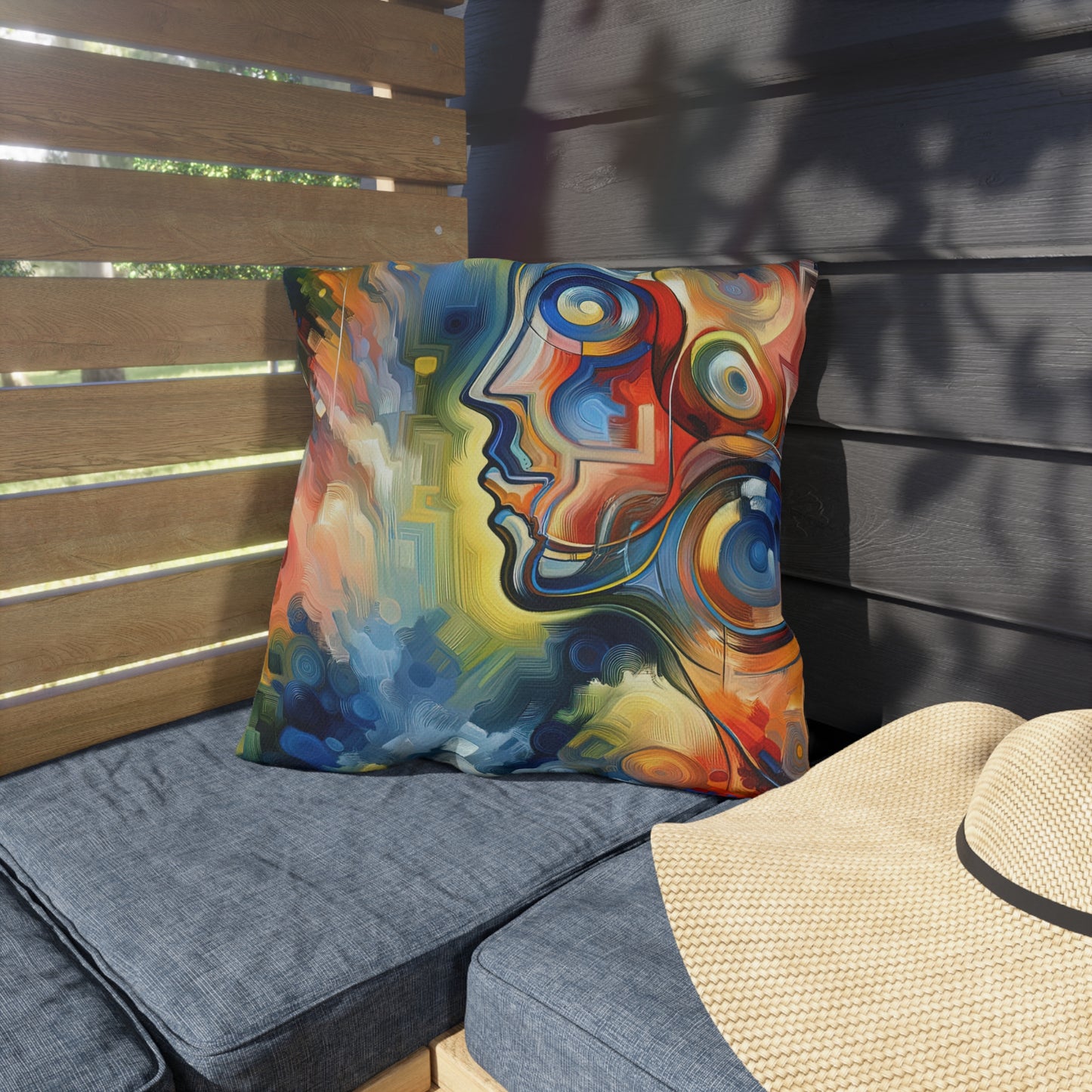 Emotional Perception Abstract Outdoor Pillows