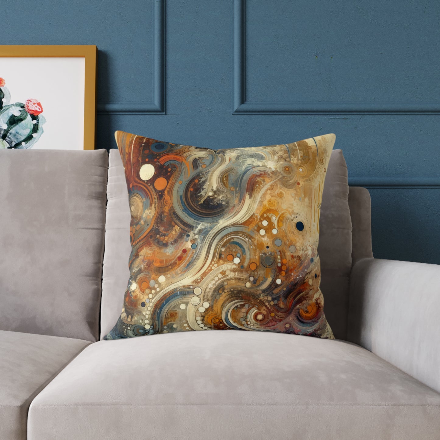 Dynamic Cultural Mosaic Spun Polyester Pillow