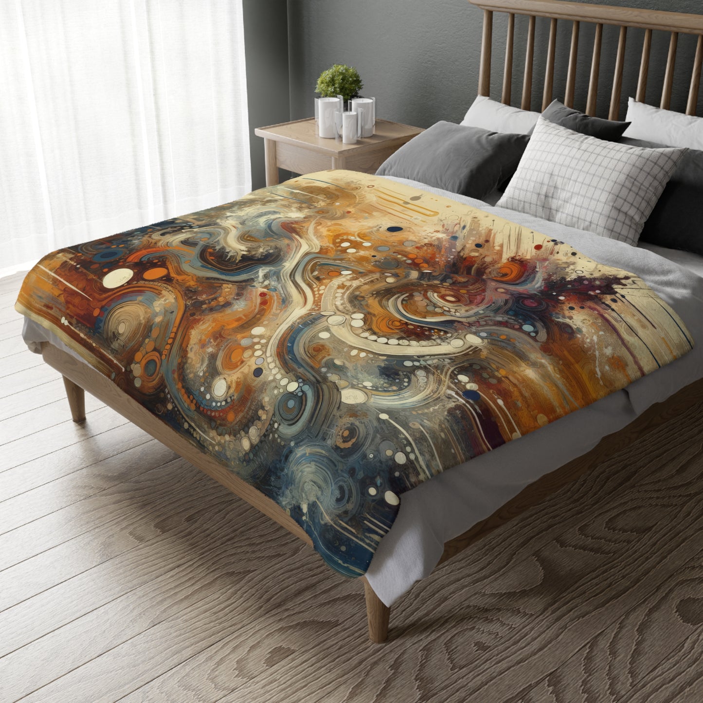 Dynamic Cultural Mosaic Velveteen Microfiber Blanket (Two-sided print)