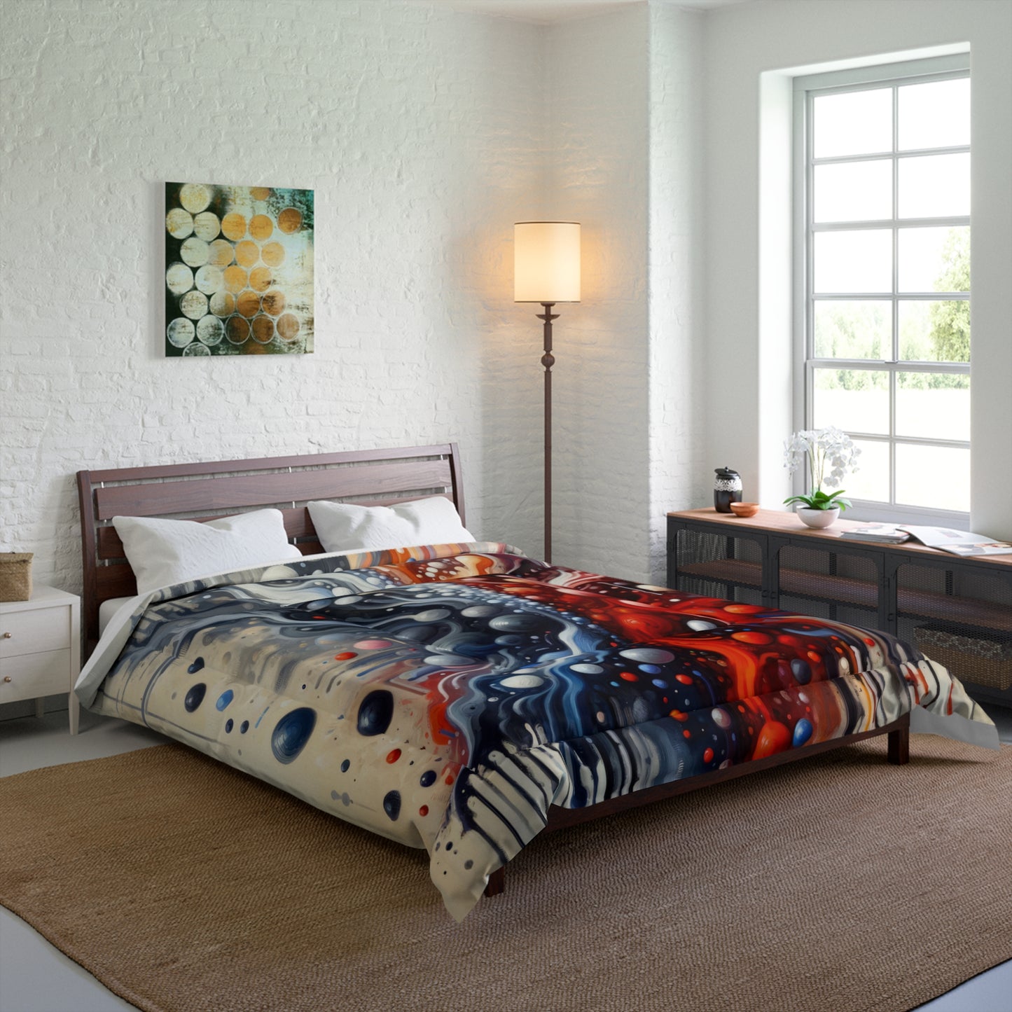 Symbiotic Exchange Abstract Comforter