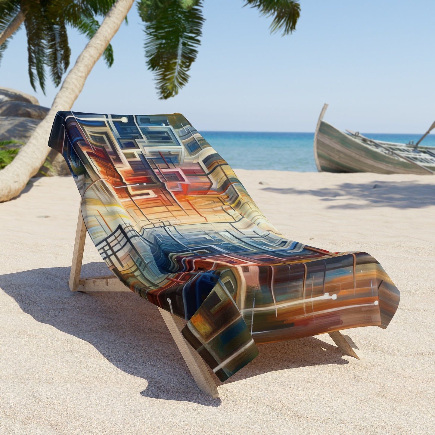 Urban Flow Interconnectedness Beach Towel
