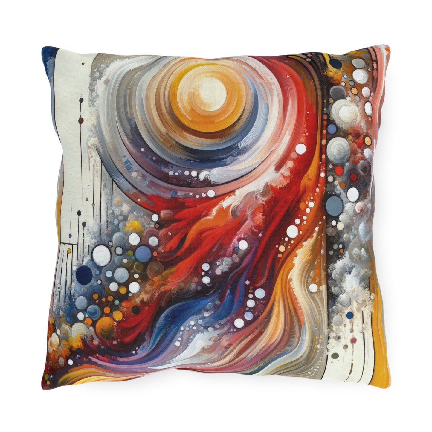 Harmonic Swirl Elegance Outdoor Pillows