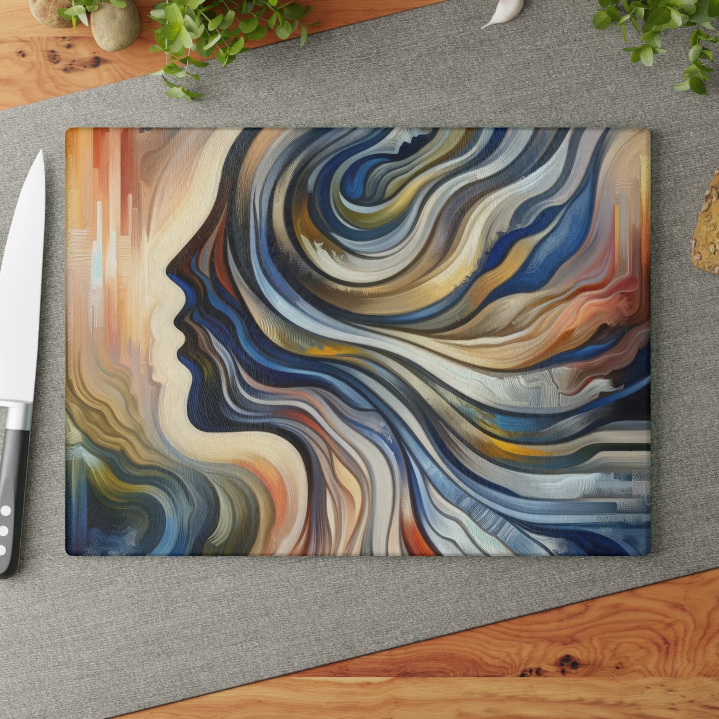 Diplomatic Emotional Currents Glass Cutting Board