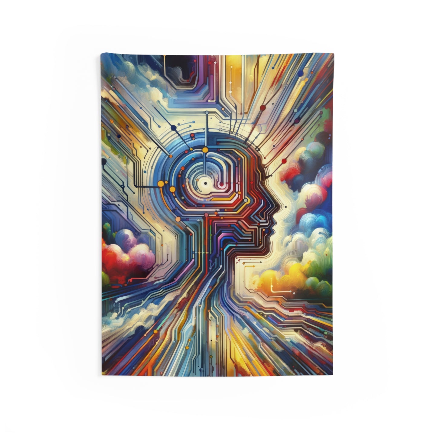 Supportive Digital Empathy Indoor Wall Tapestries