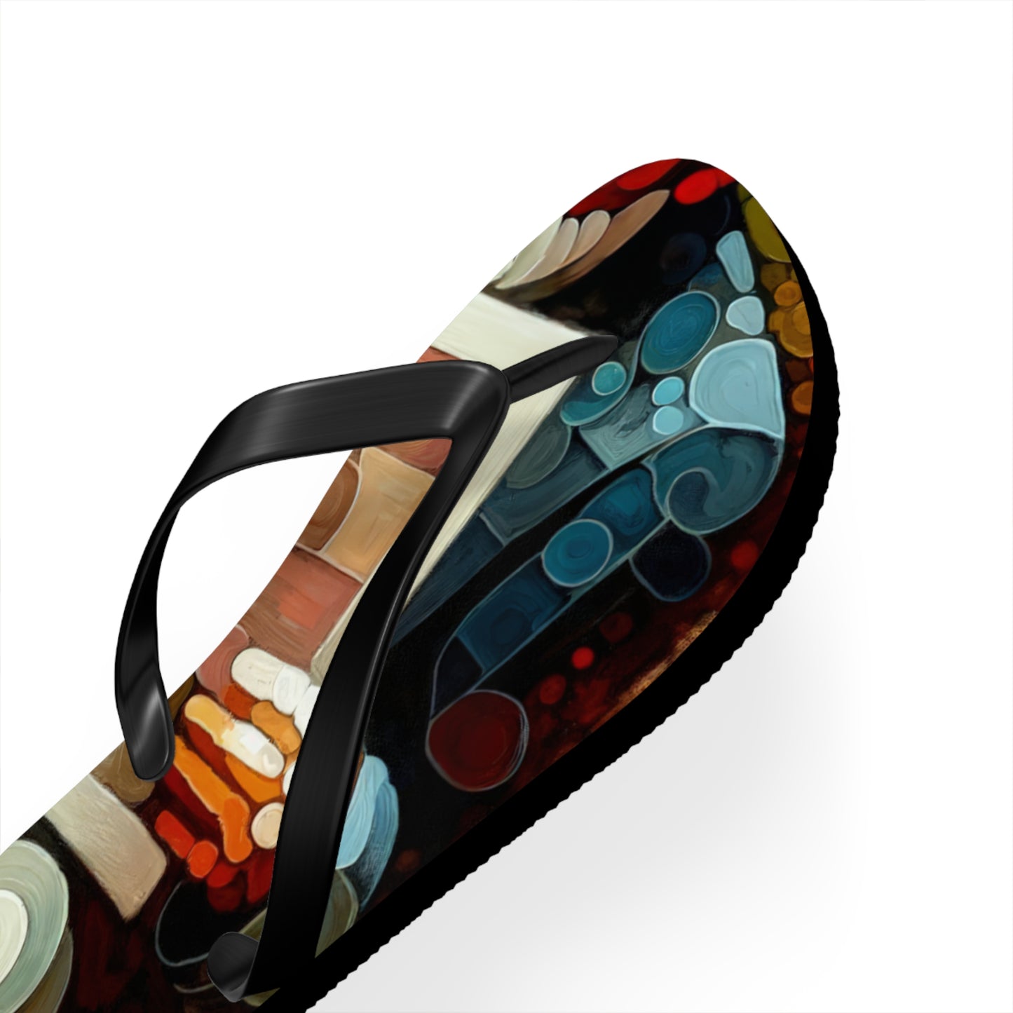 Elderly Unity Tachism Flip Flops