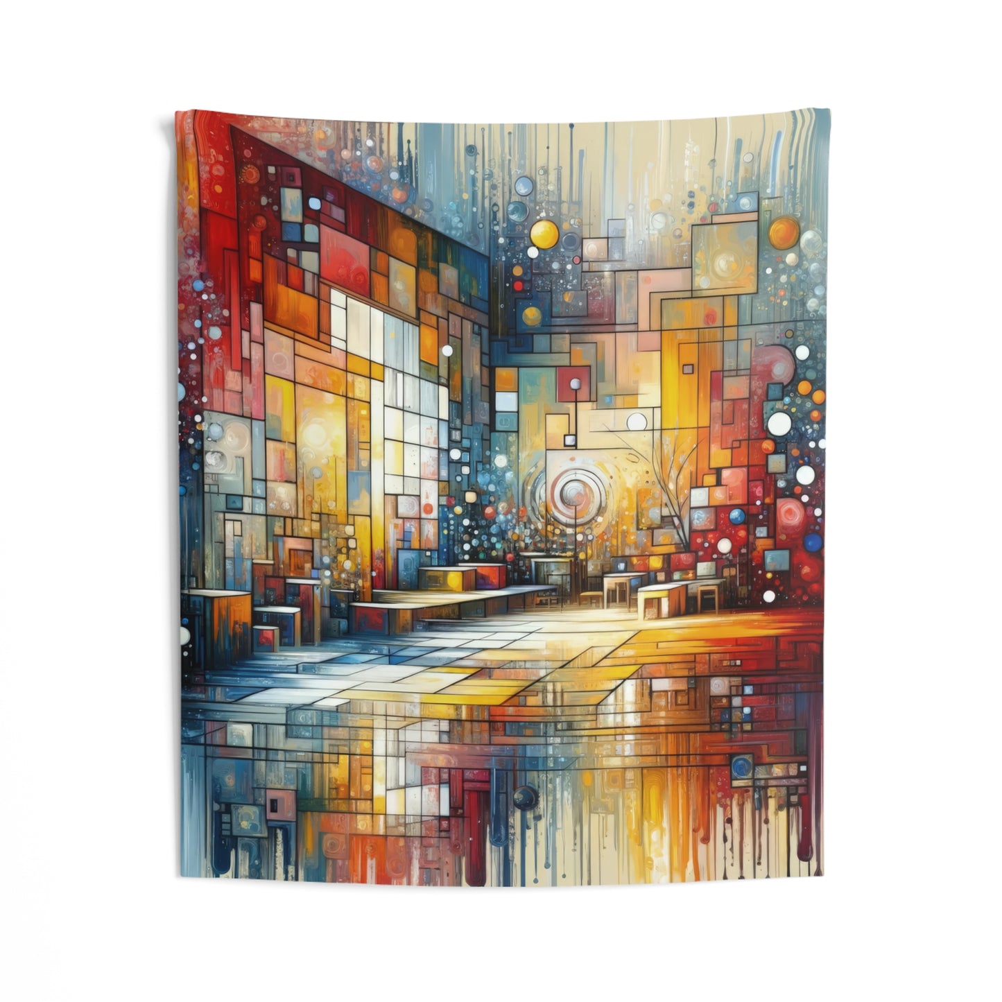 Reflective Habitation Art Indoor Wall Tapestries
