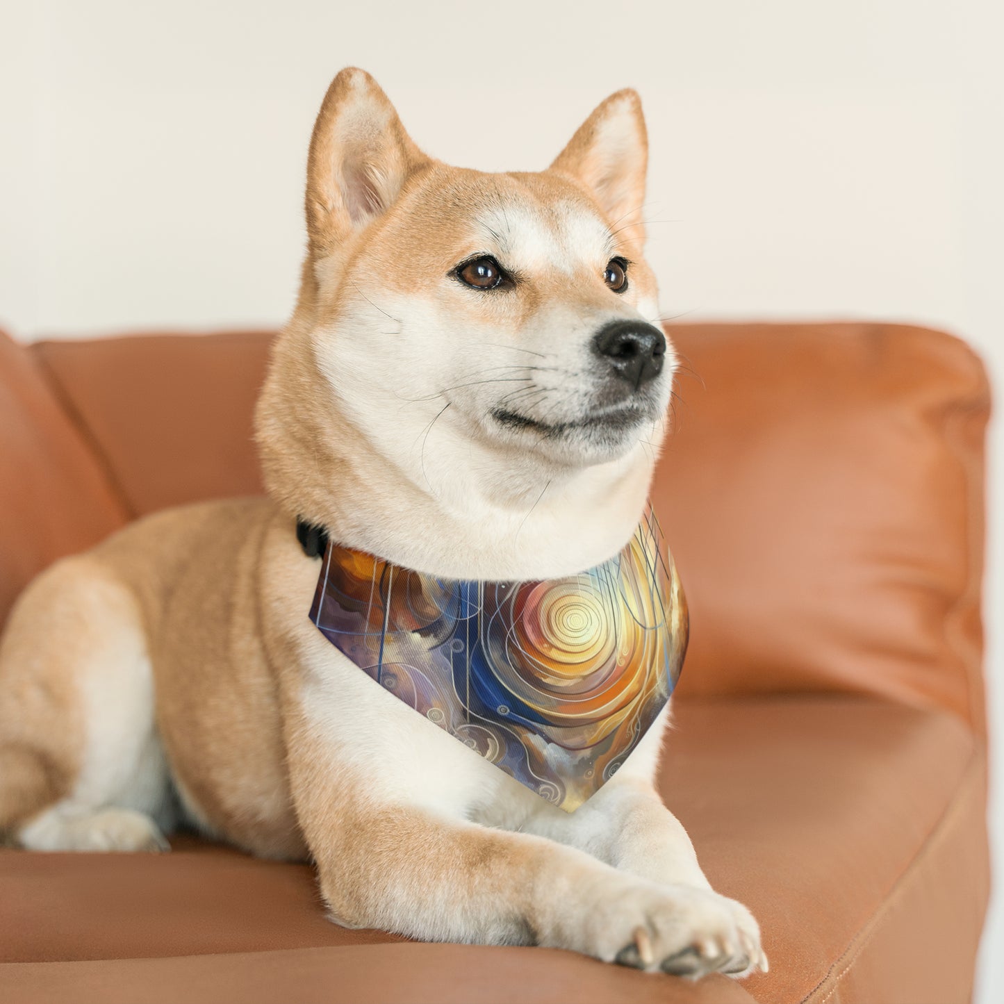 Presence Anchored Tachism Pet Bandana Collar