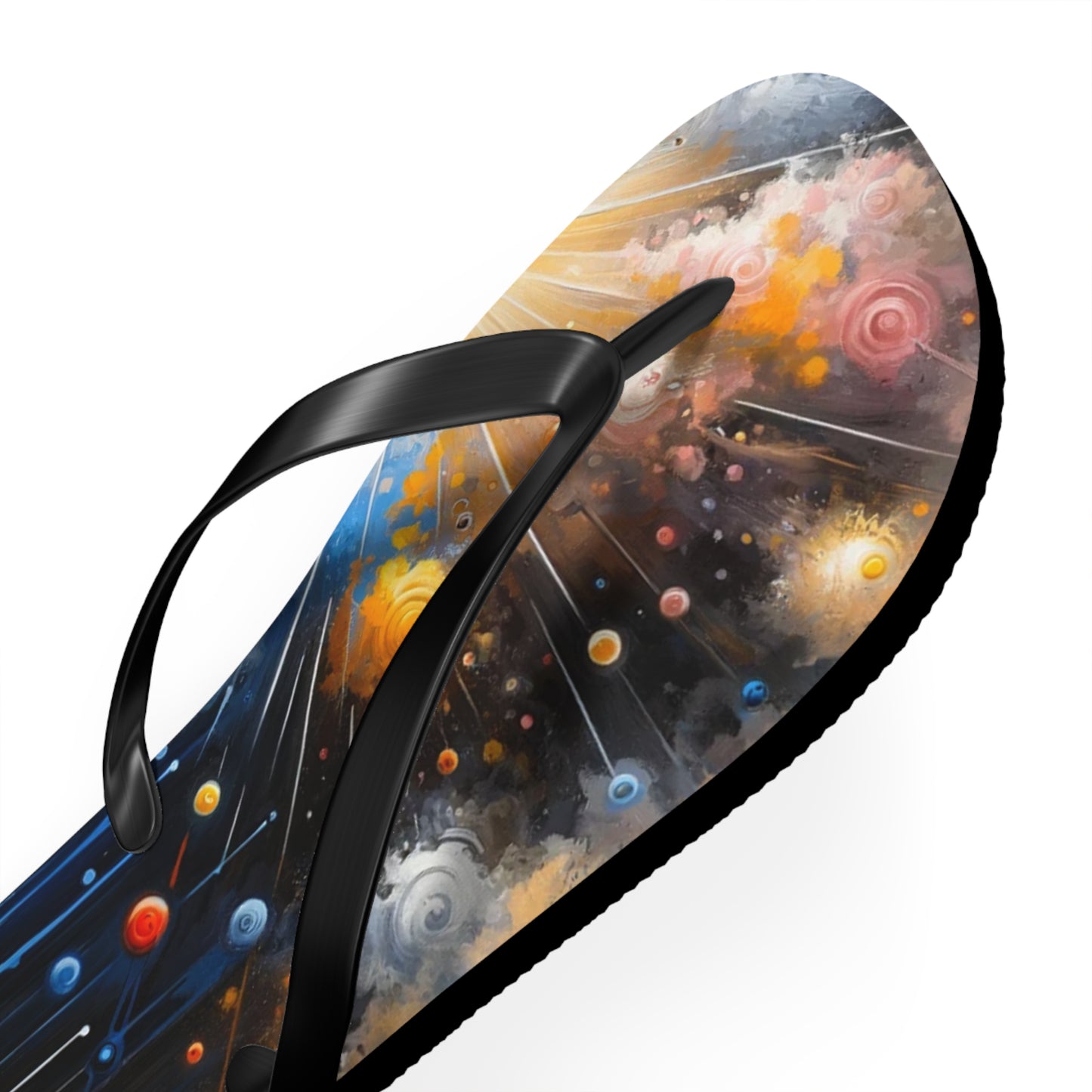 Luminous Abstract Tachism Flip Flops