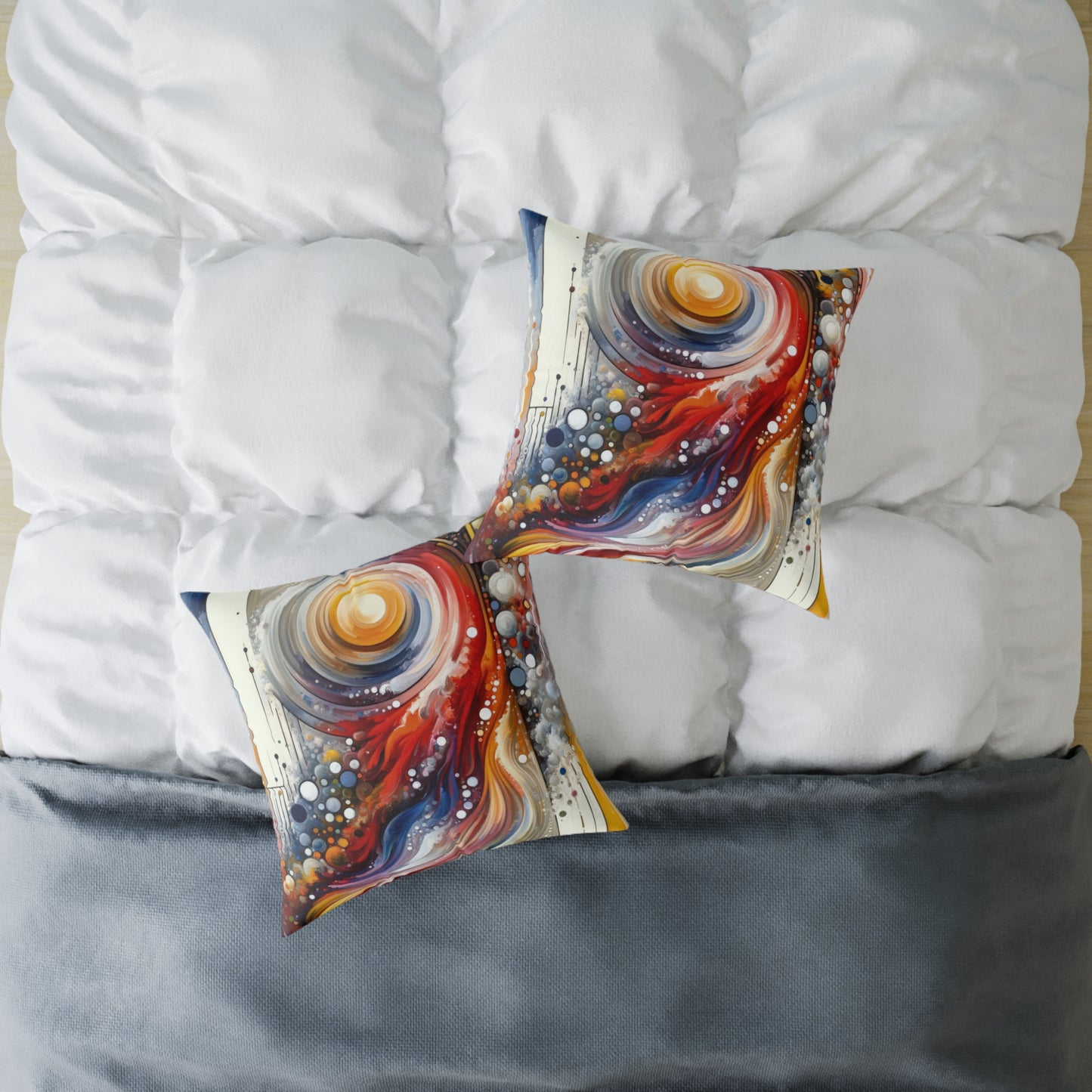 Harmonic Swirl Elegance Spun Polyester Pillow