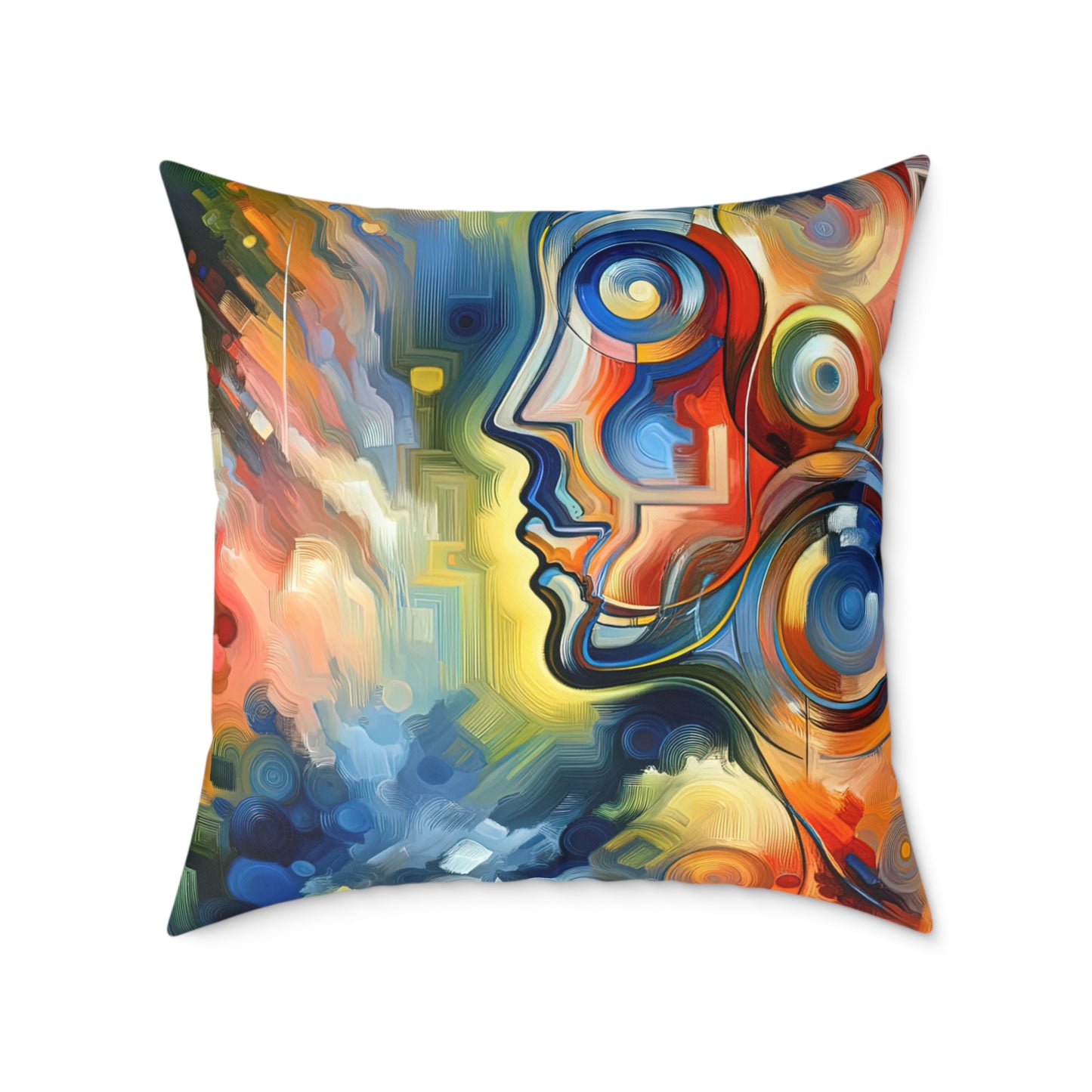 Emotional Perception Abstract Spun Polyester Pillow