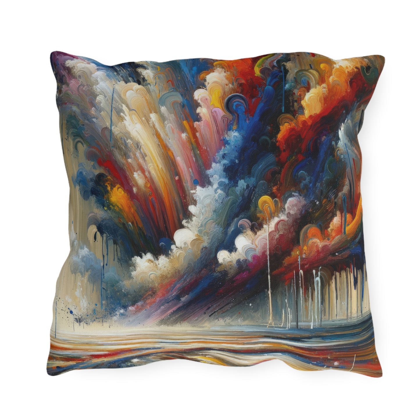 Grandiose Transformation Tachism Outdoor Pillows