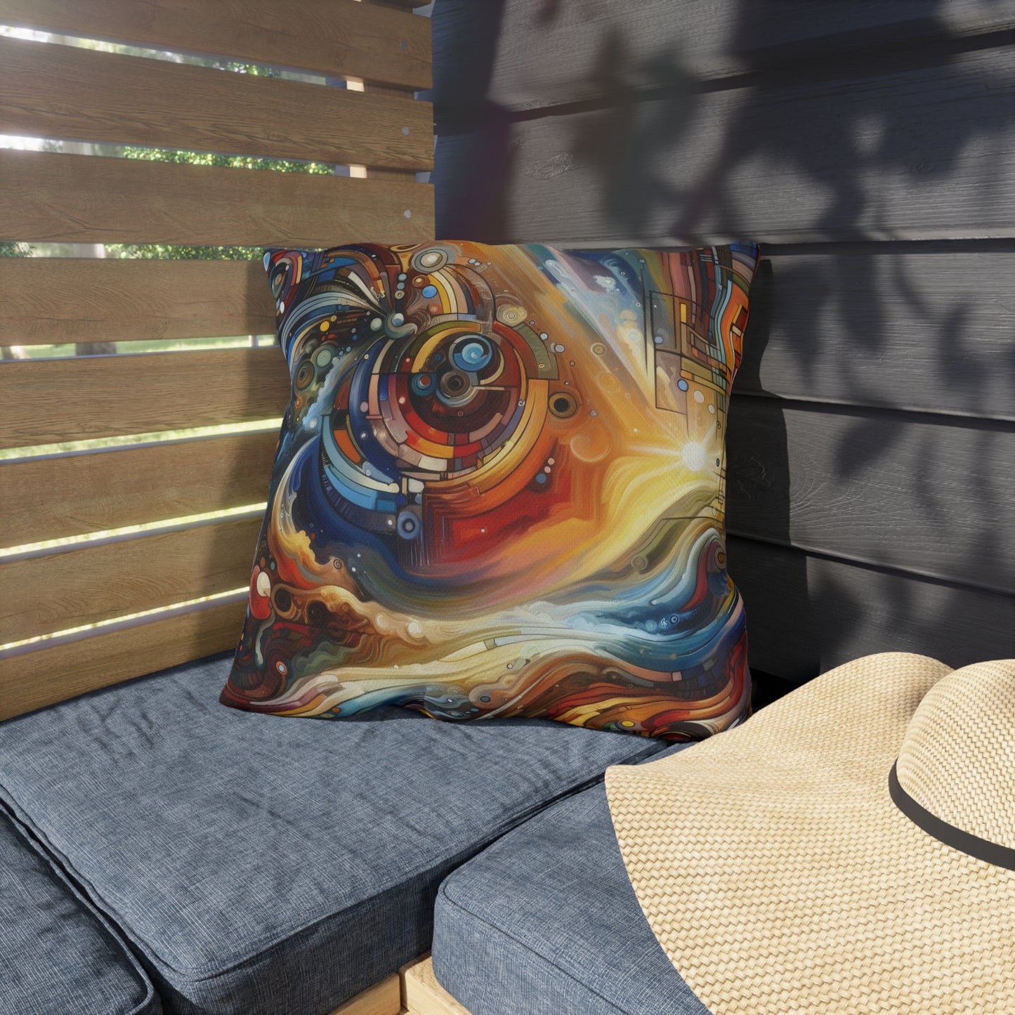 Ritualistic Growth Symphony Outdoor Pillows