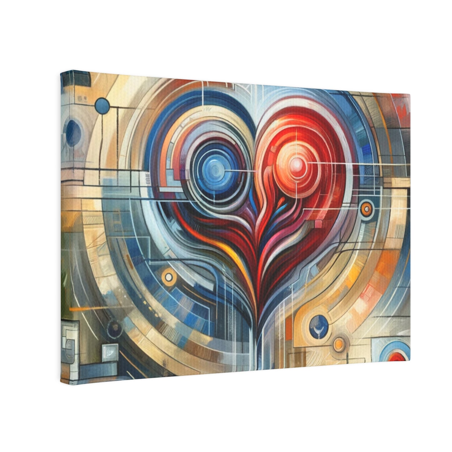Techno Heart Harmony Canvas Photo Tile