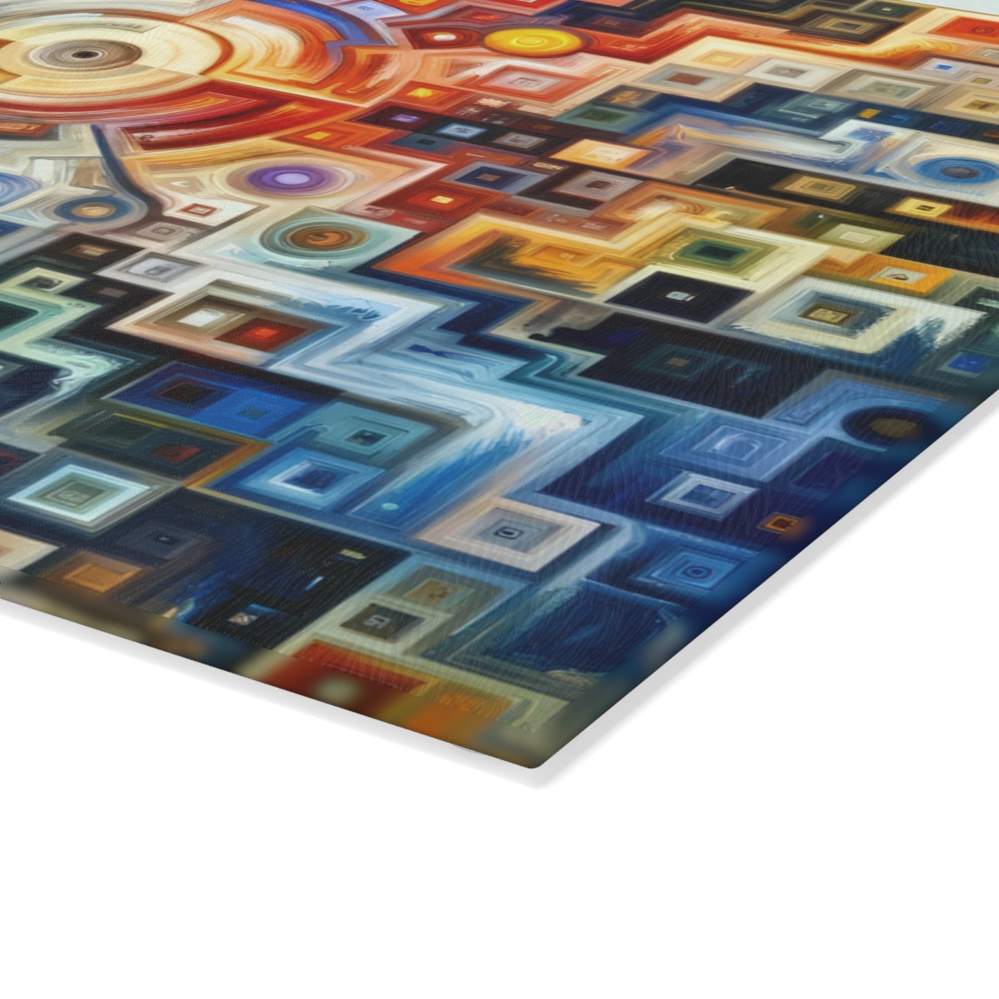 Essence Kaleidoscope Tapestry Glass Cutting Board
