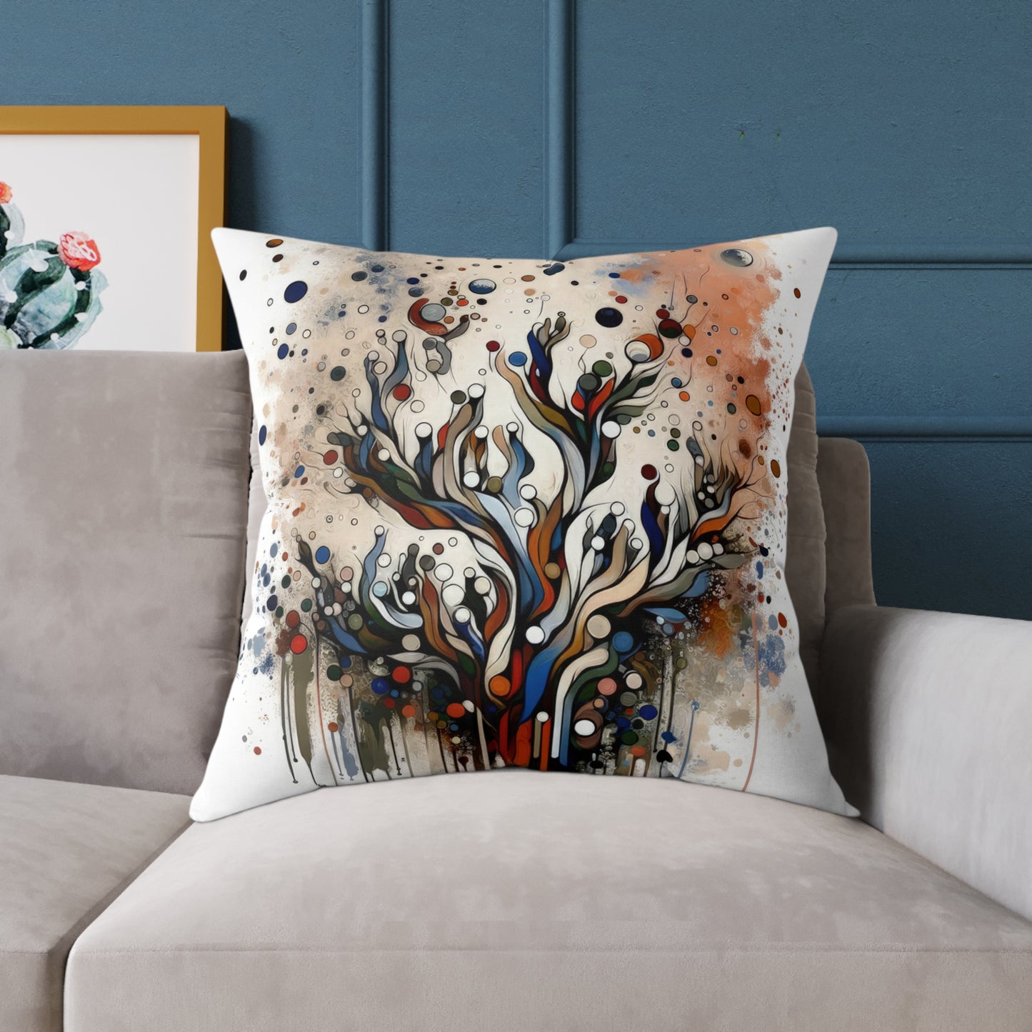 Intentional Unity Splashes Spun Polyester Pillow