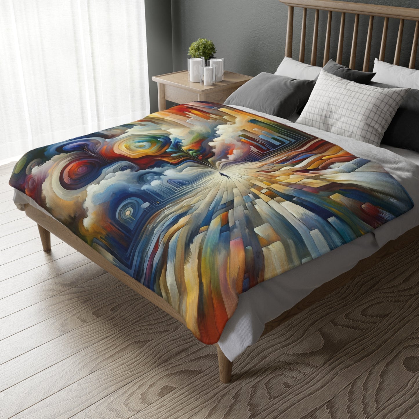 Sensory Thought Awakening Velveteen Microfiber Blanket (Two-sided print)