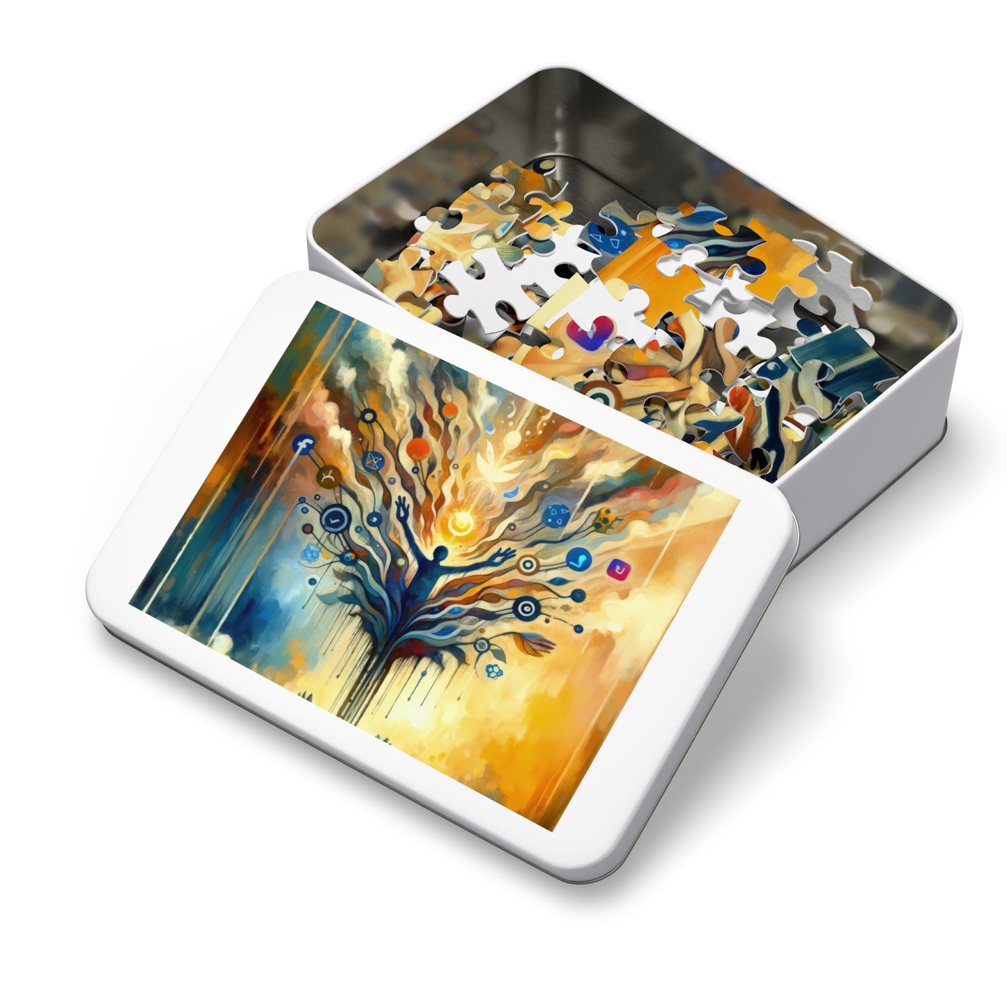 Reflective Digital Meditation Jigsaw Puzzle (30, 110, 252, 500,1000-Piece)