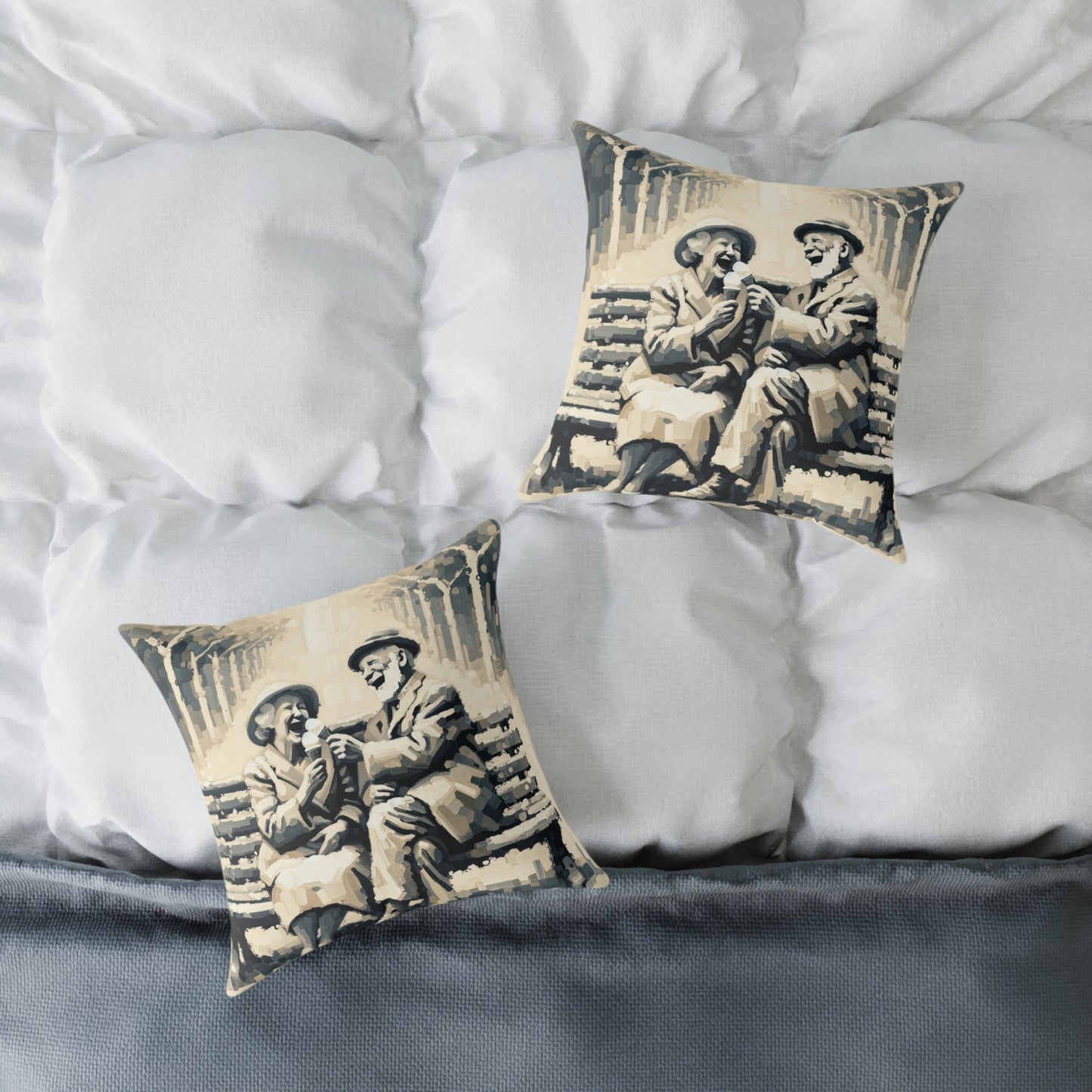 Joyful Companionship Serenity Spun Polyester Pillow