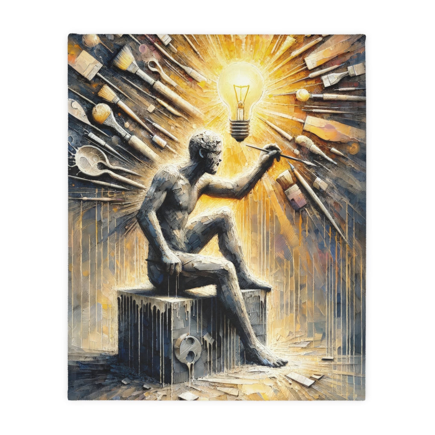 Idea Sculptor Genesis Velveteen Microfiber Blanket (Two-sided print)
