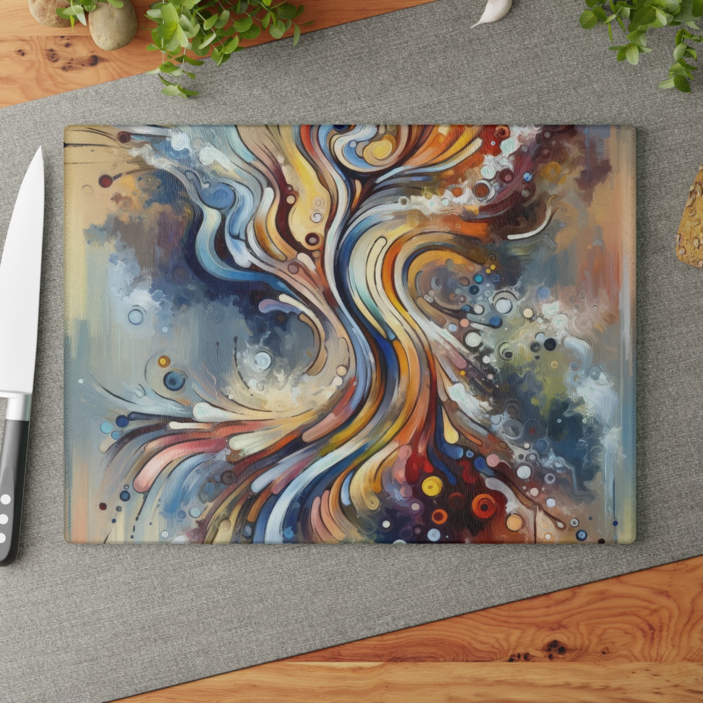 Mindfulness Motion Divine Glass Cutting Board