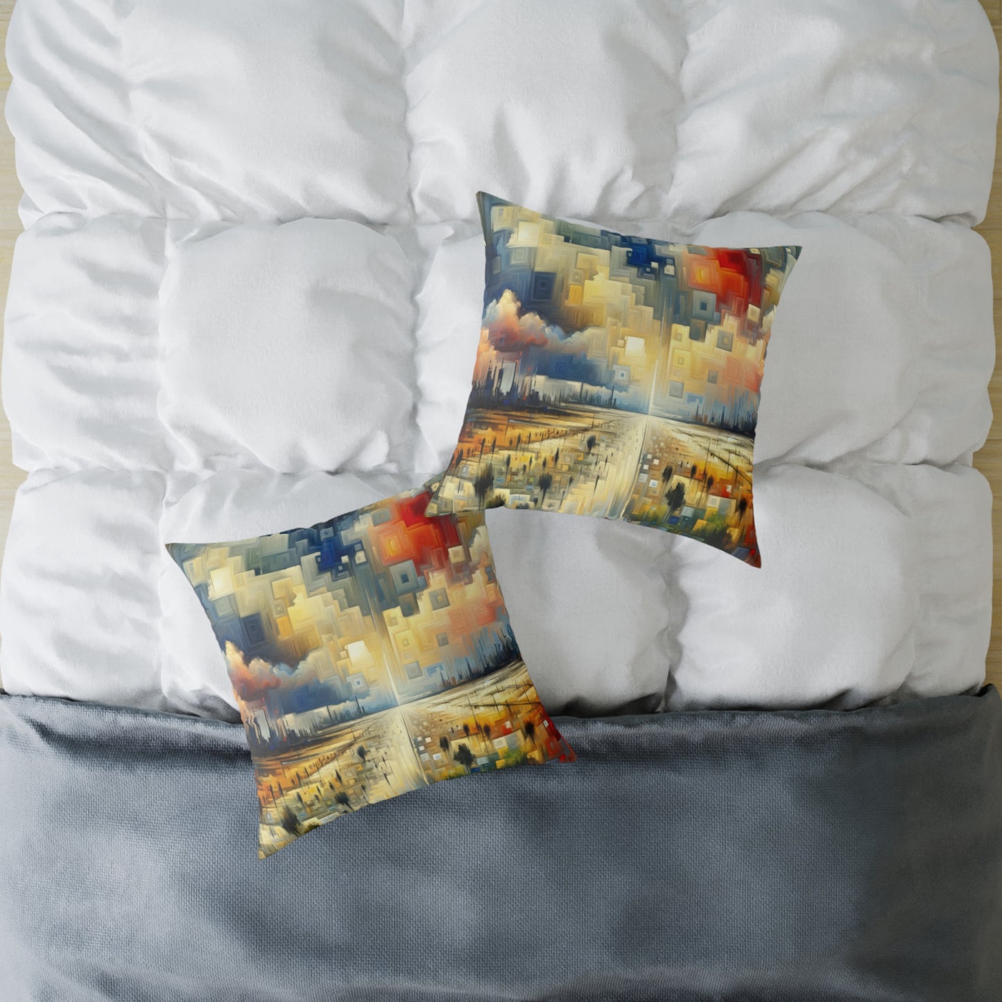 Earnest Gathering Rainwater Spun Polyester Pillow