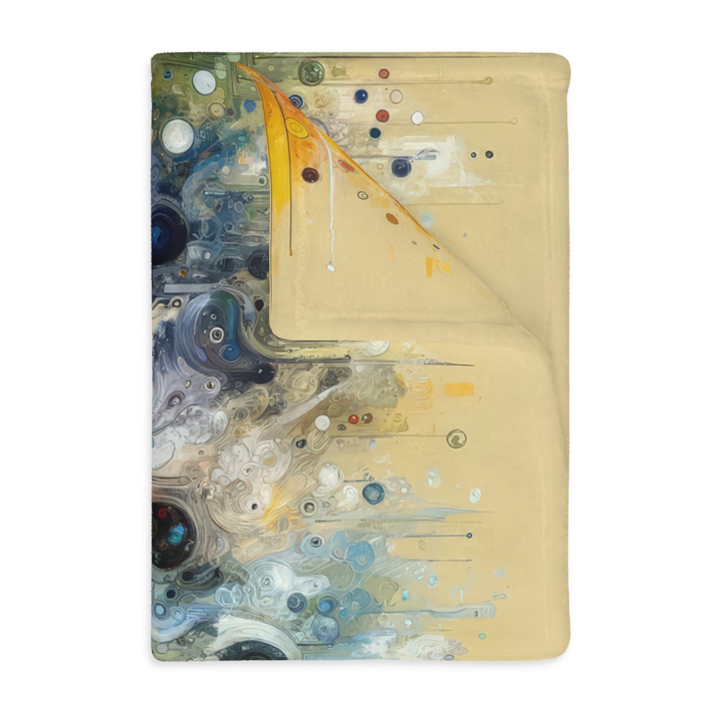 Perception Mosaic Abstract Velveteen Microfiber Blanket (Two-sided print)