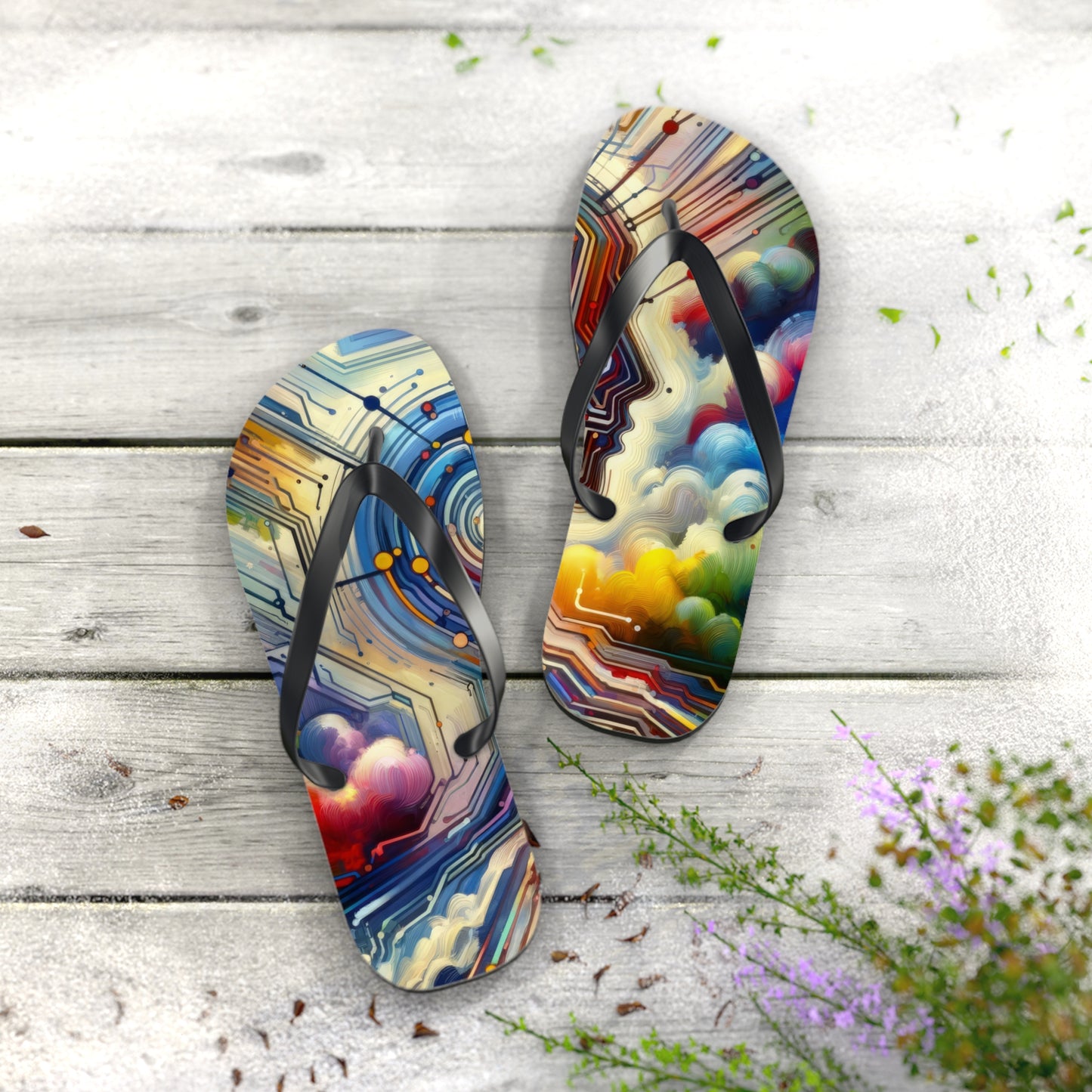 Supportive Digital Empathy Flip Flops