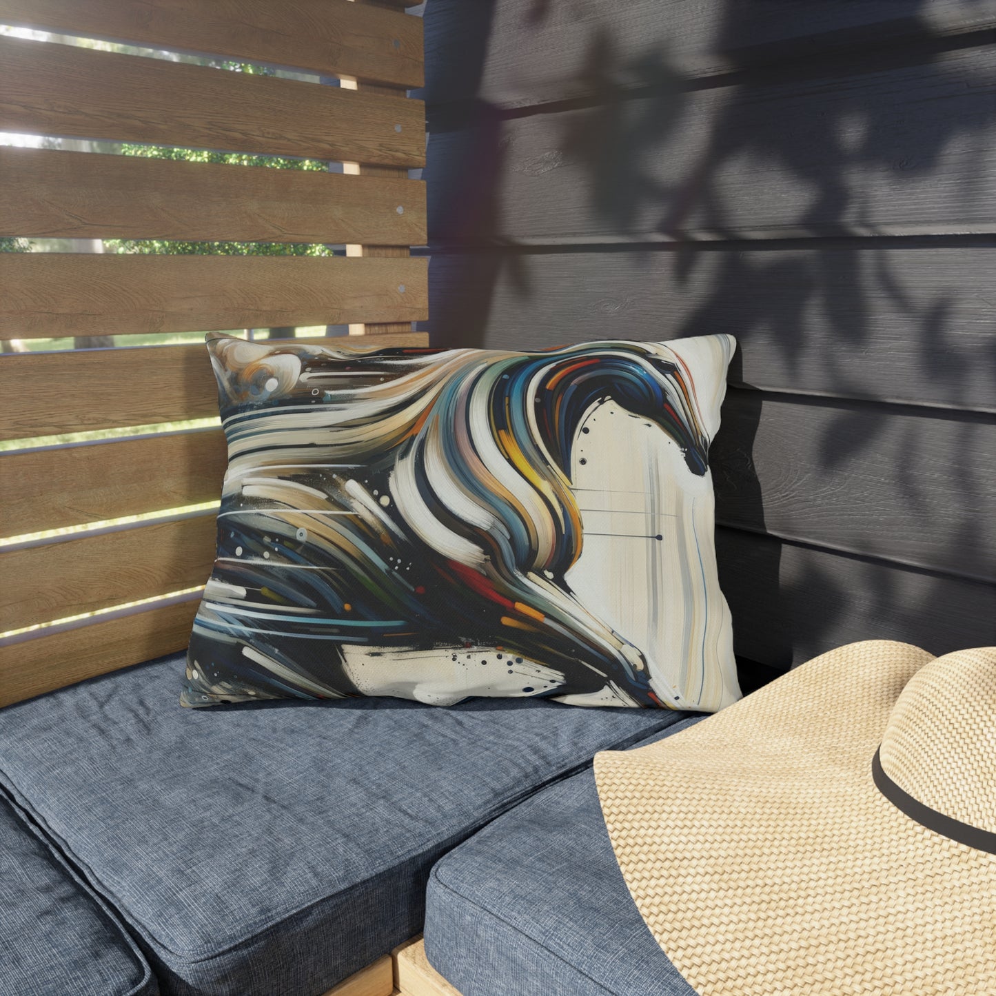 Hyperlinked Horsepower Gallop Outdoor Pillows