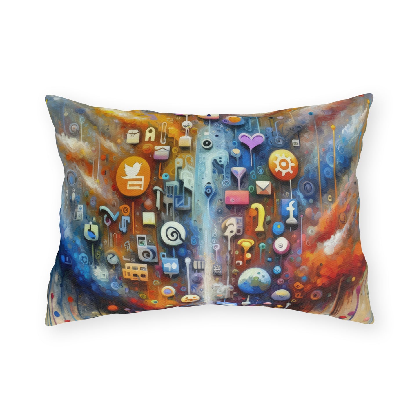 Digital Essence Revelation Outdoor Pillows