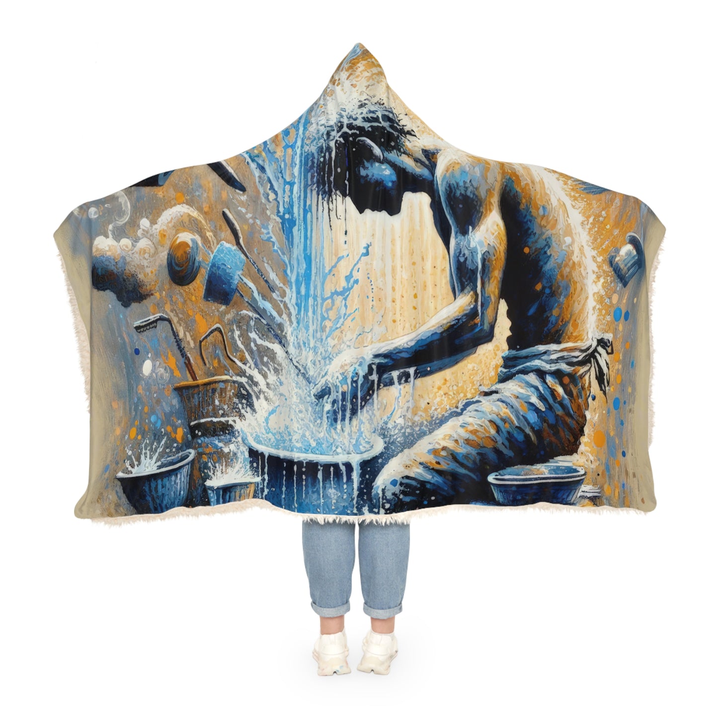 Meditative Kinetic Tachism Snuggle Blanket