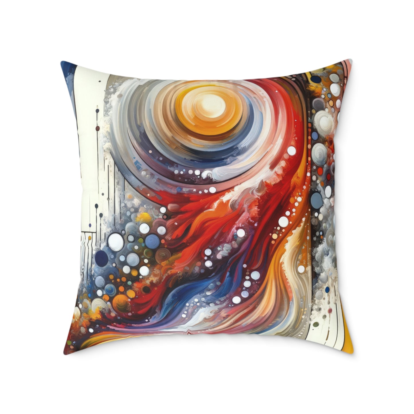 Harmonic Swirl Elegance Spun Polyester Pillow