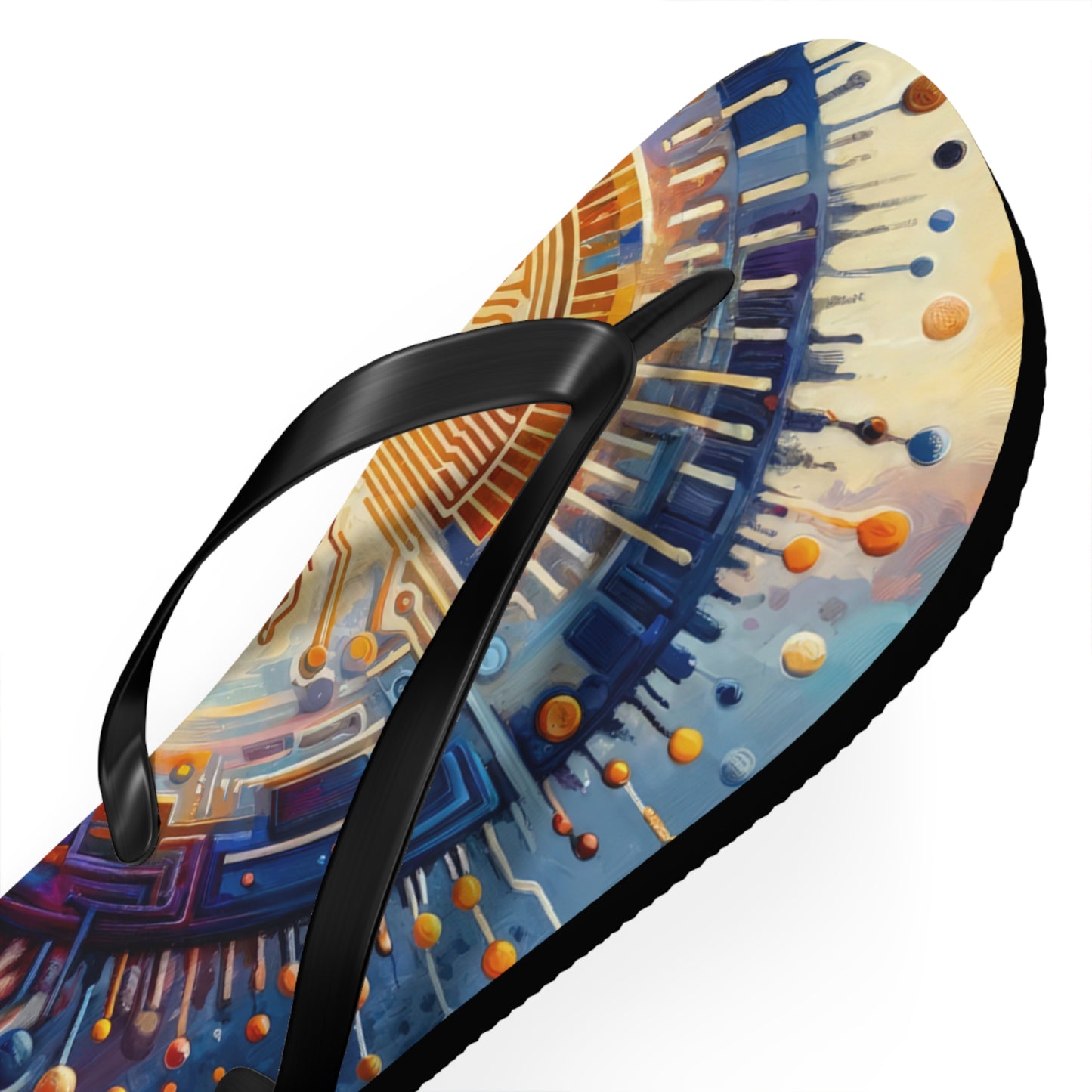 Meditative Technological Fusion Flip Flops