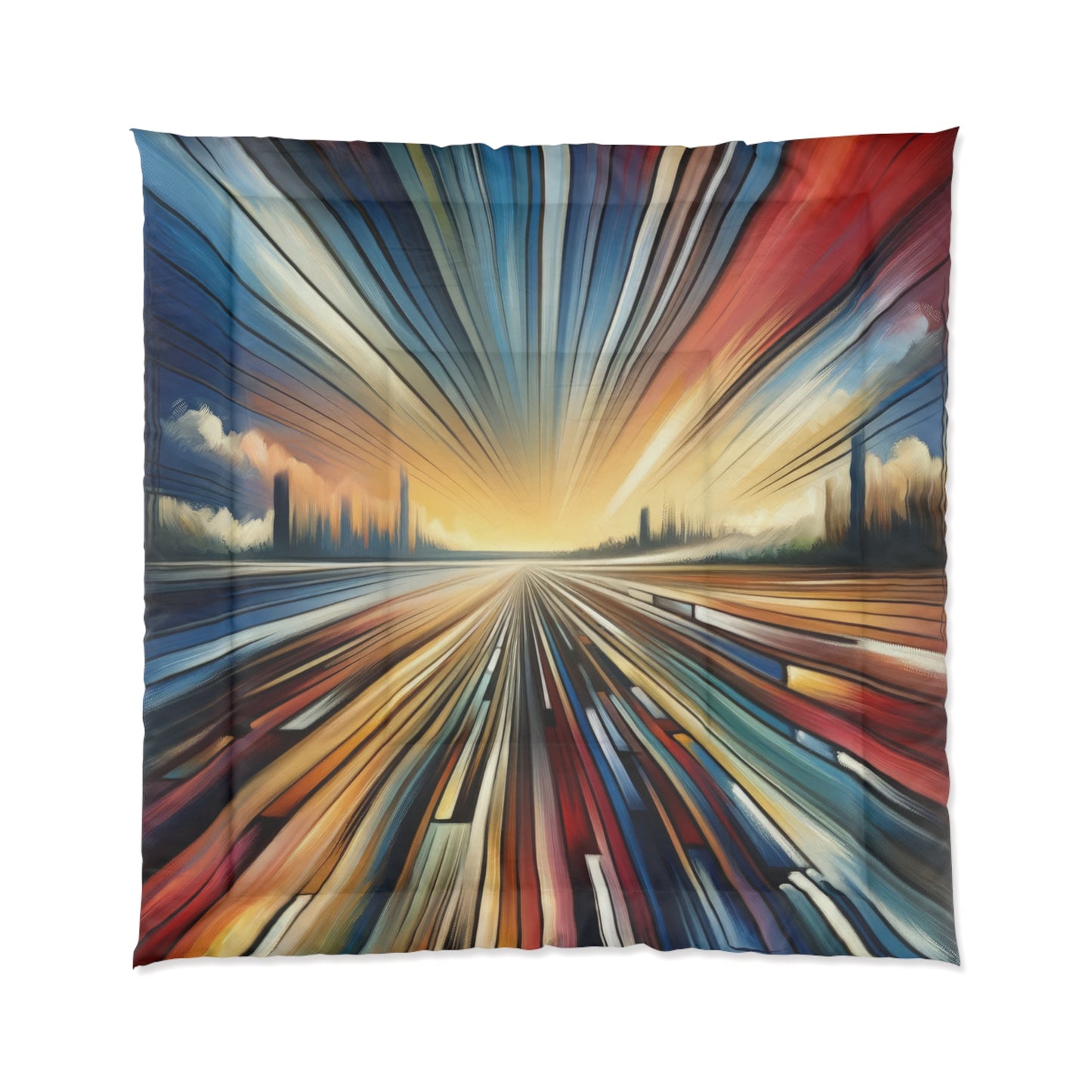 Strategic Horizon Tachism Comforter
