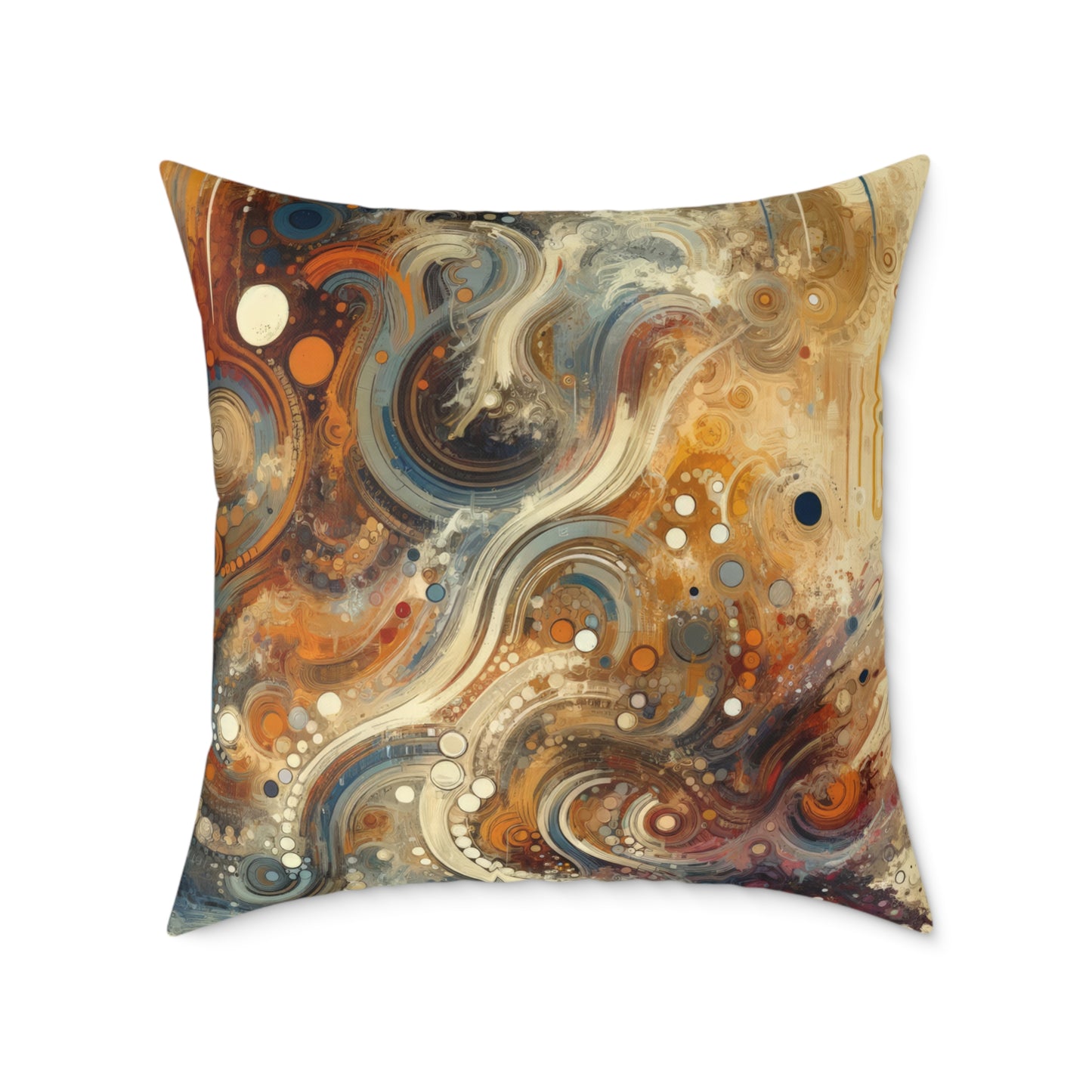 Dynamic Cultural Mosaic Spun Polyester Pillow