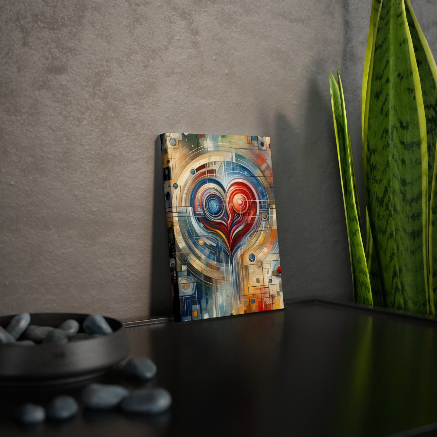 Techno Heart Harmony Canvas Photo Tile
