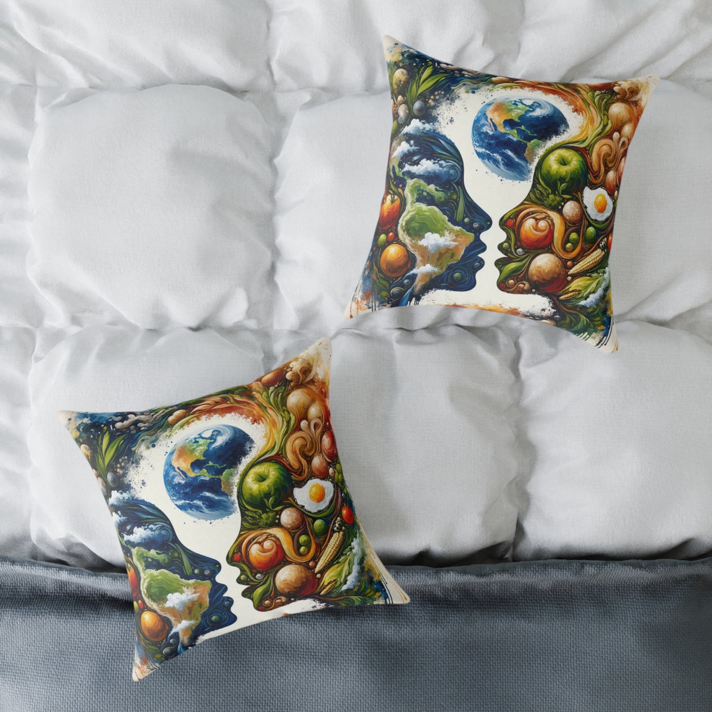 Earthly Dialogue Feast Spun Polyester Pillow