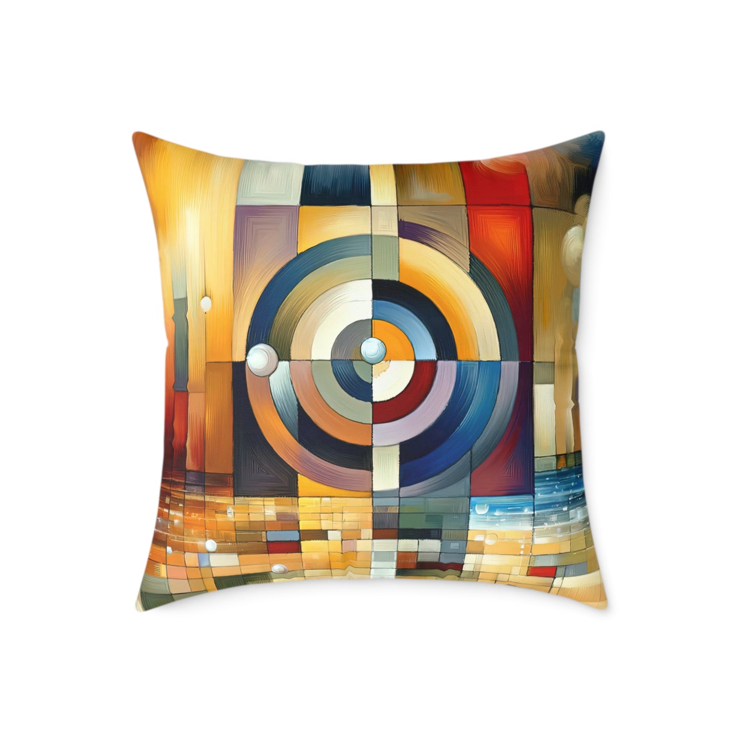 Oneness Through Tachism Spun Polyester Pillow
