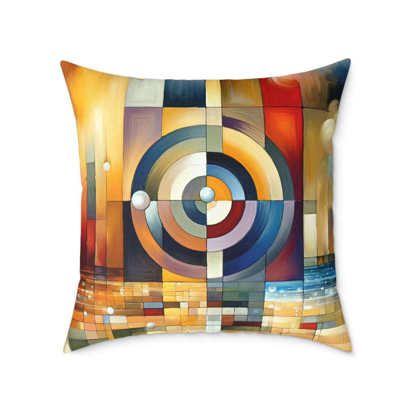 Oneness Through Tachism Spun Polyester Pillow