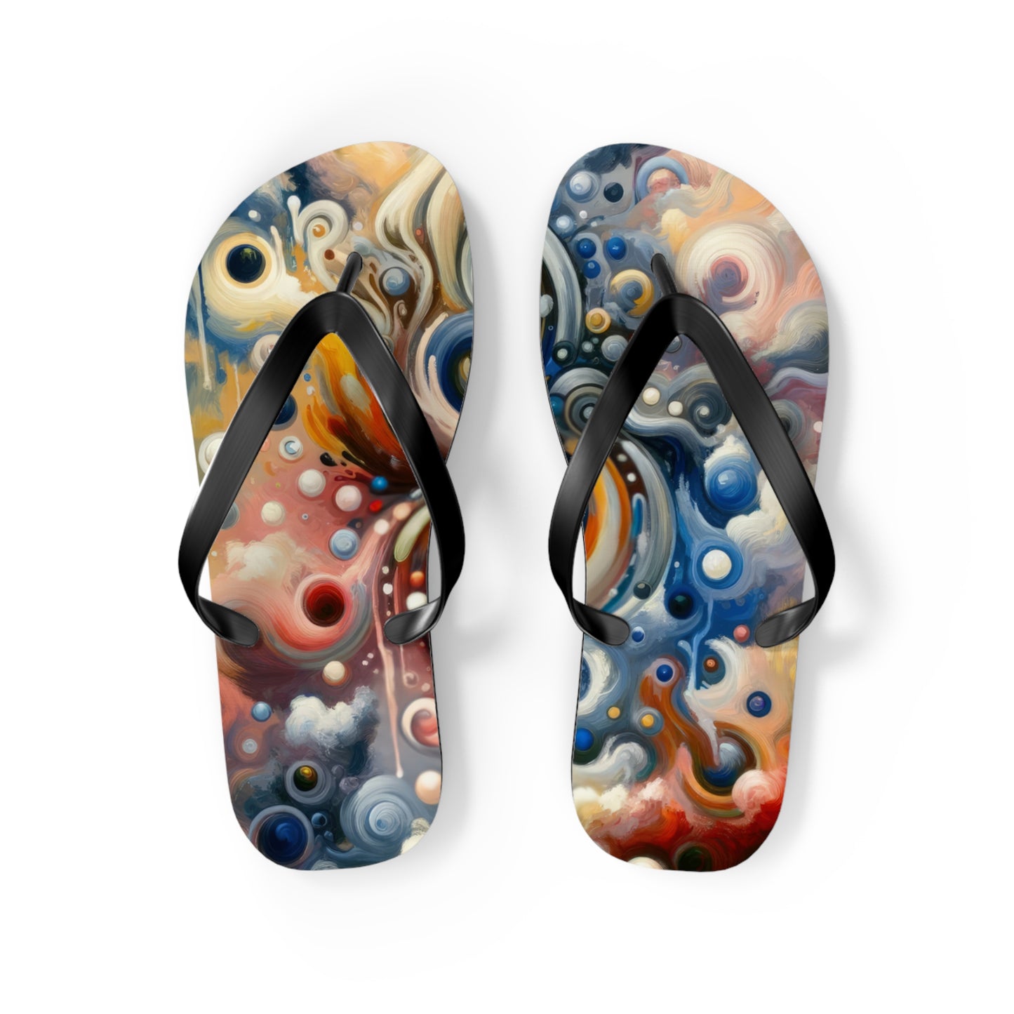Paradoxical Embrace Tachism Flip Flops