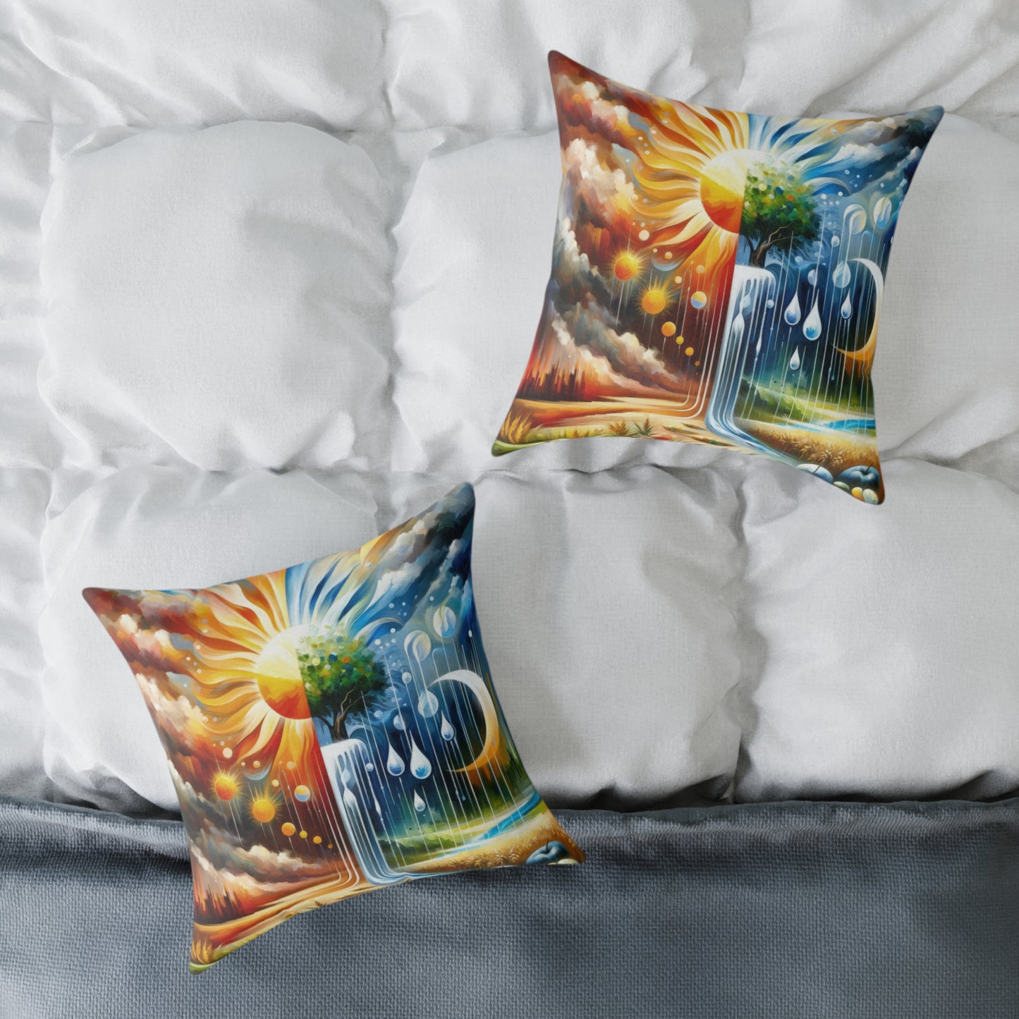 Sunshine Harvest Journey Spun Polyester Pillow